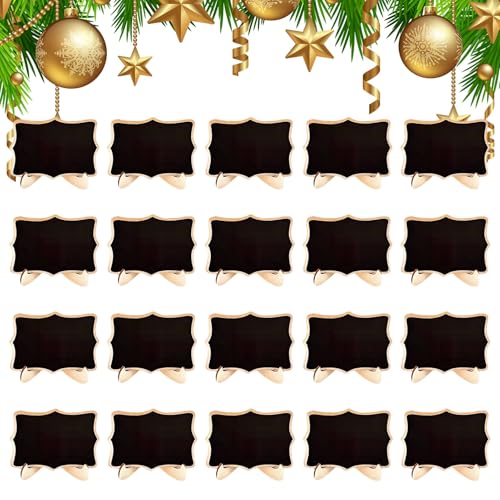 Mini -Tafelschilder - 20pcs Kleine Wiederverwendbare Tischplatten Mit Ständer | Holzrahmen Message Board Für Hochzeiten, Geburtstagsfeiern, Tischnummern, Dekorative Ortskarten Für Veranstaltungsrestau von Dinchaakuarry