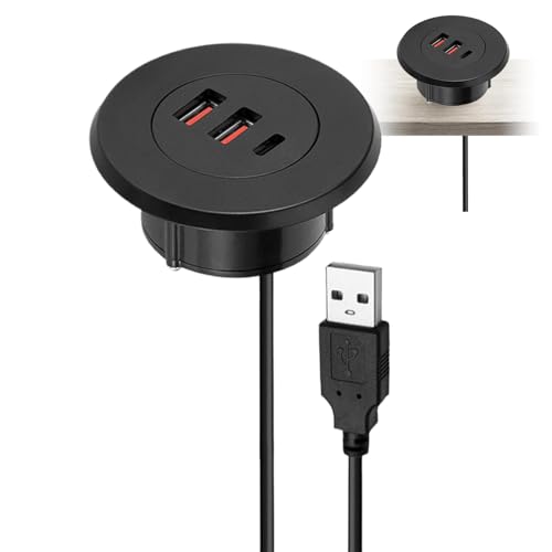 Outlet -Grommet | Eingezogener Rundschreibtisch -Loch -Grommetenauslass - Runde 4,92 Fuß Ladegerät Block Schneller Ladestation Elektronisches Zubehör Für Büromöbelfrüchte Sofa von Dinchaakuarry