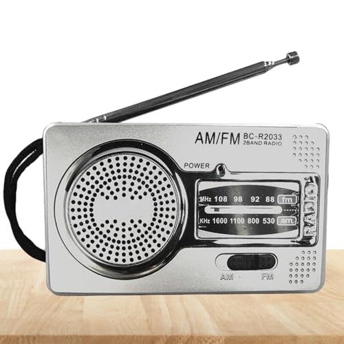 Tragbares AM/FM -Radio - Mini -Transistor -Radio Mit Lauten Lautsprecher Und Kristallklarem Empfang | Kompakte Batteriebetriebene Radiio Mit Kopfhörerbuchse, Lang Anhaltend Für Notfall, Outdoor, Campi von Dinchaakuarry