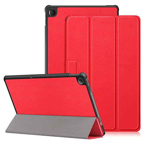 DINGGUAGUA Hülle für Lenovo Tab M10 Plus (3rd Gen) 10.6 Zoll TB-125F/TB-128F 2022 Ultra Dünn Case mit Schlaf/Wach und Ständer Funktion,Rot von DingGuagua