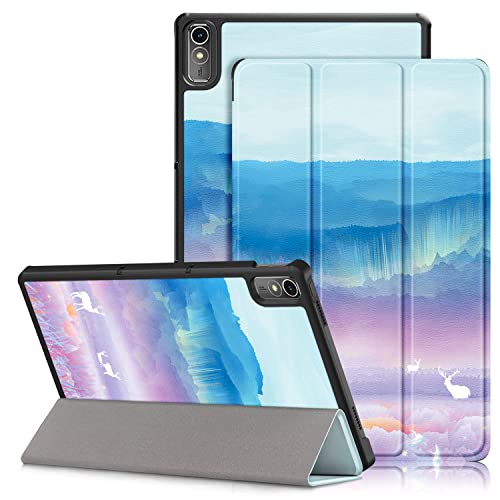 DINGGUAGUA Hülle für Lenovo Tab P11 2nd 11.5 TB-350 2022 Ultra Dünn Case mit Schlaf/Wach und Ständer Funktion,MHirsch von DingGuagua