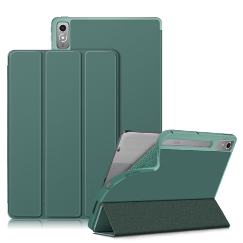 DINGGUAGUA Hülle für Lenovo Tab P12 12.7 Zoll 2023 TB371FC Tablet, Weiche TPU-Schutzhülle mit Ständer und Auto Schlaf/Wach Funktion,Grün von DingGuagua