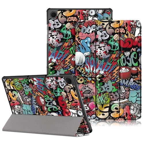 DINGGUAGUA Hülle für Samsung Galaxy Tab A9 Plus 11 Zoll SM-X210/X216/X218 Tablet, Ultra Dünn Schutzhülle mit Ständer Funktion,Graffiti von DingGuagua