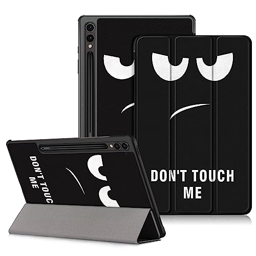 DINGGUAGUA Hülle für Samsung Galaxy Tab S9 FE+ Plus,Galaxy Tab S9 + Plus 12.4 Zoll 2023 SM-X610/X616 X810/X816B/X818U Tablet,Ultra Dünn Schutzhülle mit Ständer Funktion, Don't Touch von DingGuagua