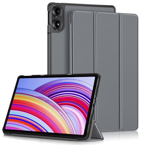DINGGUAGUA Hülle für Xiaomi Redmi Pad Pro 12.1 Tablet,Ultra Dünn Schutzhülle mit Auto Schlaf/Wach und Ständer Funktion,Grau von DingGuagua