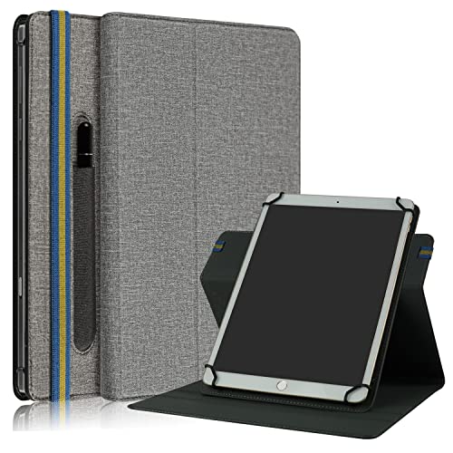DINGGUAGUA Universal Hülle 10.1 Zoll Folio-Cover für 9-11Zoll Tablet, Kompatibel mit Lenovo Tab/Samsung Tab/Huawei Matepad,Grau von DingGuagua