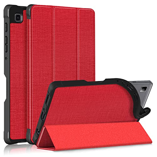 DINGGUAGUA Weiches TPU Hülle für Samsung Galaxy Tab A7 Lite 8.7 Zoll SM-T225/T220 2021 Tablet Schutzhülle mit Ständer Funktion,Rot von DingGuagua