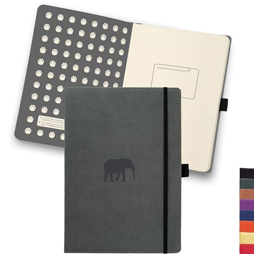 Dingbats* - Tierwelt Notizbuch A5 Blanko - Hardcover aus veganem Leder für Arbeit, Reisen, Uni - mit elastischem Verschlussband von Dingbats* Notebooks