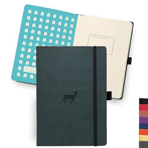 Dingbats* - Tierwelt Notizbuch A5 Gepunktet - Hardcover aus veganem Leder für Arbeit, Reisen, Uni - mit elastischem Verschlussband von Dingbats* Notebooks