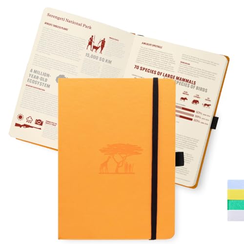 Dingbats* - Tierwelt Notizbuch A5 Gepunktet - Weicher Einband aus veganem Leder für Arbeit, Reisen, Universität - mit elastischem Verschlussband. von Dingbats* Notebooks