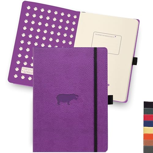 Dingbats* - Tierwelt Notizbuch A5 Kariert - Hardcover aus veganem Leder für Arbeit, Reisen, Uni - mit elastischem Verschlussband. von Dingbats* Notebooks