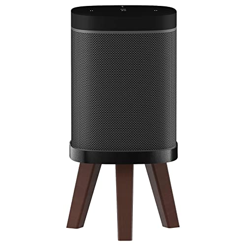 Lautsprecherständer aus Holz für Sonos One, One SL, Play 1 Lautsprecherständer Desktop Tischständer Halter mit Anti-Rutsch-Pad für Sonos Lautsprecher, schwarz von Dinghosen