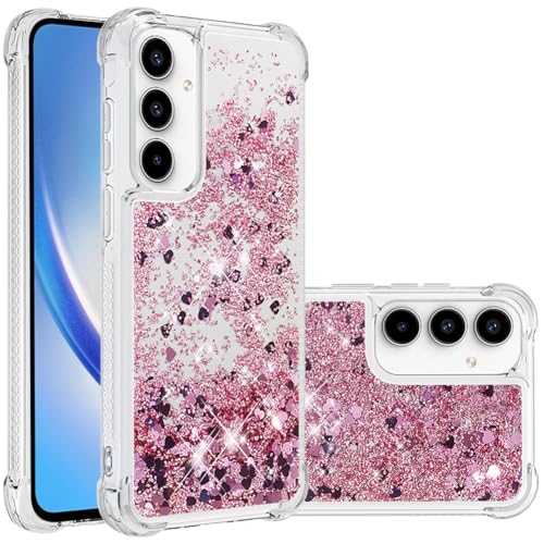 Dinglijia YBWT Modische schlanke Schutzhülle für Samsung Galaxy A56, glänzendes flüssiges Treibsand-Silikon für Mädchen, Kameralinse und Bildschirmschutz für Galaxy A56, Roségold Dinglijia YBWT Modische schlanke Schutzhülle für Samsung Galaxy A56, glänzendes flüssiges Treibsand-Silikon für Mädchen, Kameralinse und Bildschirmschutz für Galaxy A56, Roségold von Dinglijia