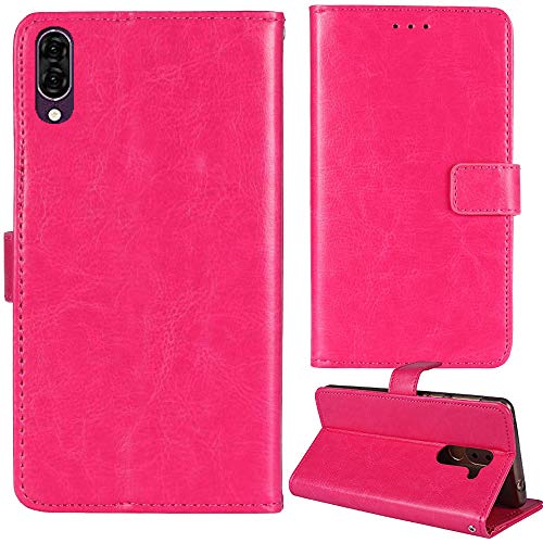 Dingshengk Flip Retro Leder Tasche Hülle Für KenXinDa KXD A1 5.71 inch Lederhülle Handyhülle Schutzhülle Klapphülle Handytasche Handy Etui Brieftasche Cover Case Abdeckung (Rose) von Dingshengk