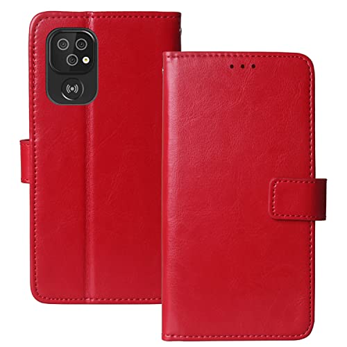 Dingshengk Flip Retro Leder Tasche Hülle TPU Silikon Für Doro 8100/8110 / 8100 Plus 6.1" Lederhülle Handyhülle Schutzhülle Klapphülle Handytasche Handy Etui Brieftasche Cover Case Abdeckung (Rot) Dingshengk Flip Retro Leder Tasche Hülle TPU Silikon Für Doro 8100/8110 / 8100 Plus 6.1" Lederhülle Handyhülle Schutzhülle Klapphülle Handytasche Handy Etui Brieftasche Cover Case Abdeckung (Rot) von Dingshengk