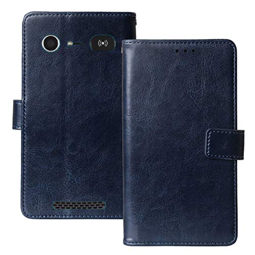 Dingshengk Flip Retro Leder Tasche Hülle TPU Silikon Für Doro Liberto 8040 8042 5" Lederhülle Handyhülle Schutzhülle Klapphülle Handytasche Handy Etui Brieftasche Cover Case Abdeckung (Dark Blau) Dingshengk Flip Retro Leder Tasche Hülle TPU Silikon Für Doro Liberto 8040 8042 5" Lederhülle Handyhülle Schutzhülle Klapphülle Handytasche Handy Etui Brieftasche Cover Case Abdeckung (Dark Blau) von Dingshengk
