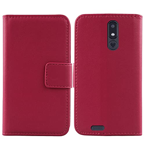 Dingshengk Flip Rose Echt Leder Tasche Hülle Für Emporia SMART.3 Mini 5" Lederhülle Handyhülle Schutz Klapp Handytasche Handy Etui Brieftasche Cover Case Abdeckung von Dingshengk