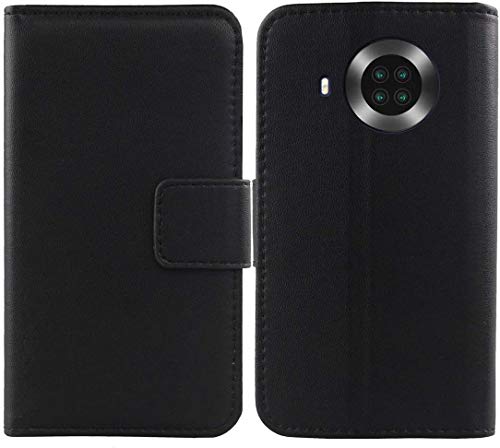 Dingshengk Flip Schwarz Echt Leder Tasche Hülle TPU Silikon Für Cubot Note 20 (2020) / Note 20 Pro/Hafury K30 6.5" Lederhülle Handyhülle Schutz Klapp Handytasche Handy Etui Cover Case Abdeckung von Dingshengk