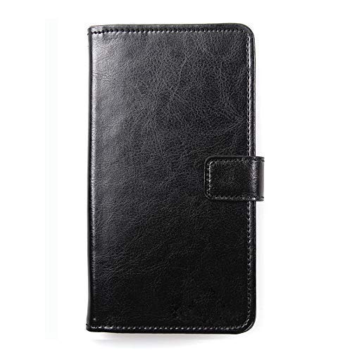 Dingshengk Schwarz Premium Leder Tasche Schutz Hulle Handy Case Wallet Cover Etui Für Caterpillar CAT S60 4.7" von Dingshengk