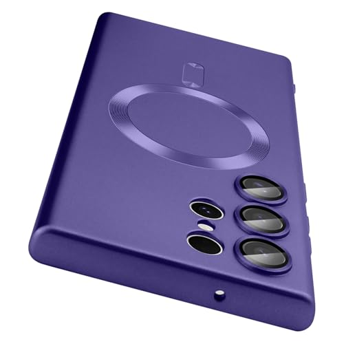 Dinick Entworfen für Samsung Galaxy S23 Ultra Hülle mit Kameraobjektivschutz, kompatibel mit MagSafe Weiche TPU Bumper Schutzhülle Anti-Kratzer Matte Rückseite für Samsung Galaxy S23 Ultra Hülle Lila Dinick Entworfen für Samsung Galaxy S23 Ultra Hülle mit Kameraobjektivschutz, kompatibel mit MagSafe Weiche TPU Bumper Schutzhülle Anti-Kratzer Matte Rückseite für Samsung Galaxy S23 Ultra Hülle Lila von Dinick