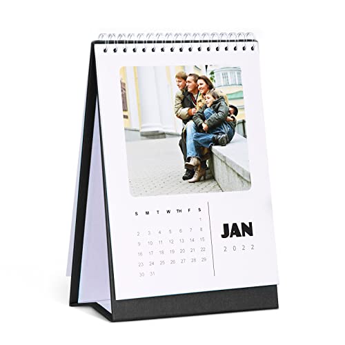 Benutzerdefinierter Fotokalender Personalisierter 2024 2025 2026 2027 Bilderkalender (Schwarz) von Dinikally