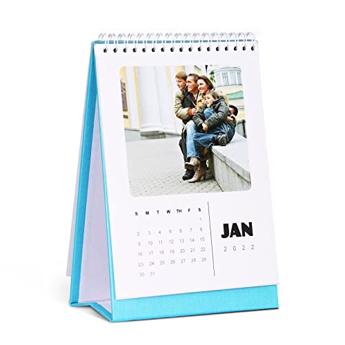Benutzerdefinierter Fotokalender Personalisierter 2024 2025 2026 2027 Bilderkalender (blau) von Dinikally