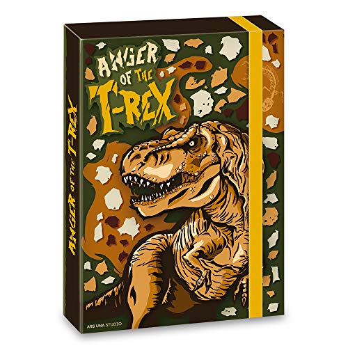 Dino T-Rex Dinosaurier A5 Mappe mit Spanngummi A5 Ordner für Blätter Hefte Ordner von Dino T-Rex Dinosaurier