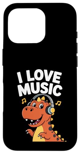 I Love Music Dinosaurier Kopfhörer Fun Hülle für iPhone 16 Pro I Love Music Dinosaurier Kopfhörer Fun Hülle für iPhone 16 Pro von Dinosaur Music Lover Headphones Fun