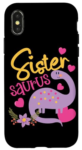 Sister Saurus Design für die kleine Schwester Hülle für iPhone X/XS Sister Saurus Design für die kleine Schwester Hülle für iPhone X/XS von Dinosaurs And Dino Design Ideas