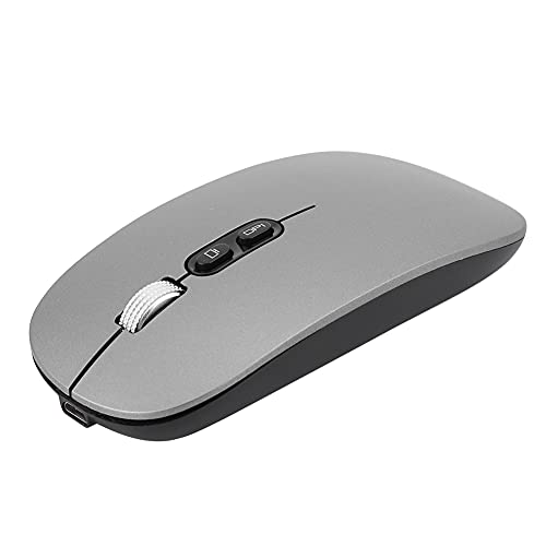 2,4-GHz-Wireless-Maus 2,4-GHz-Wireless-Maus Abs 2,4-GHz-Wireless-Wiederaufladbare-Maus Stumm Ergonomische Cfor OMPuter Optische Mäuse für das Home Office (Grau) von Dioche