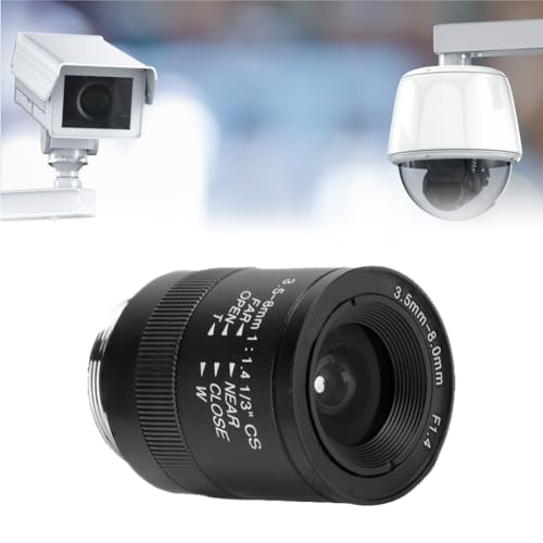 3,5–8 Mm Objektiv mit Manueller Blende Kameraobjektiv Manuelle Blende CS-Mount CCTV-Überwachungskamera Zoomobjektiv 720P Manuelles Objektiv Brennweite Objektiv Sicherheits-CCTV-Kamera-Zubehö von Dioche