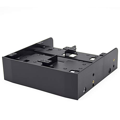 5,25 auf 4 X 2,5 Bay Adapter 12,7 Mm SATA 2nd SSD HDD Hard Drive Caddy for Cd DVD Rom Optical Engineering Plastics Black Oimaster 2.5 3.5 5.25 Floppy Computer Montagehalterung von Dioche