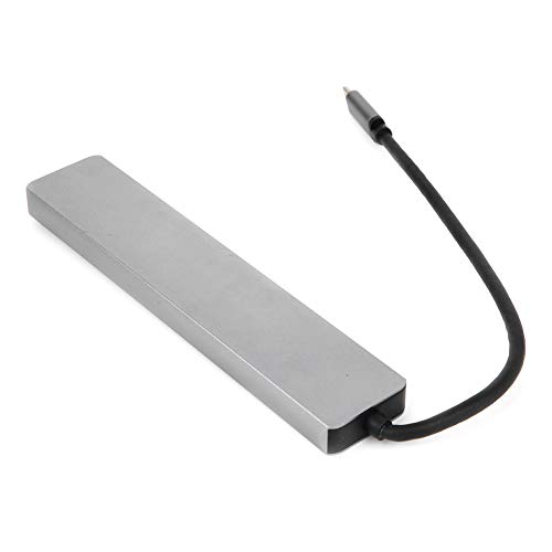 8-in-1-RJ45-Kartenleser Typ C auf HUB Hochgeschwindigkeits-Multifunktions-Dock-Adapter. Anschluss an U-Disk-Festplatte, Maustaste, SD TF, RJ45- und HDIM-Geräteschnittstellen von Dioche