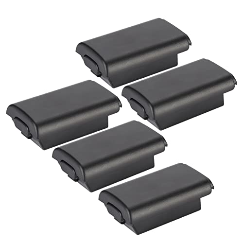 Batterieabdeckung für Xbox 360 Batteriegehäuse für Xbox Abs 5-teiliges Universal-Ersatzbatteriegehäuse für Xbox 360 Controller (schwarz) (Schwarz) von Dioche