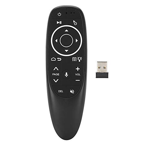 Bluetooth Air Mouse Remote Remote Controller Abs Schwarz 2,4 G USB Wireless Air Remote Mouse Voice Infrarot Controller für Android Windows von Dioche