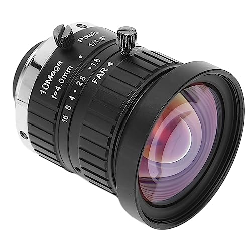 Dioche C-Mount-Objektiv 4 mm F1.8-16, Weitwinkel, 10 MP, Manuelle Blende und Fokus, Aluminiumlegierung, C-Mount für Industrie- und Überwachungskameras Dioche C-Mount-Objektiv 4 mm F1.8-16, Weitwinkel, 10 MP, Manuelle Blende und Fokus, Aluminiumlegierung, C-Mount für Industrie- und Überwachungskameras von Dioche