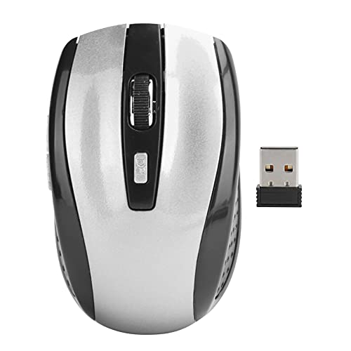 Cfor OMPuter Mouses Kabellose Maus Kabellose Maus Notebook Cfor OMPuter Optisches Gaming-Zubehör mit Einstellbarer DPI 250Hz (Silber) von Dioche