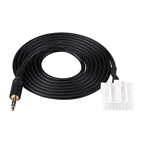 Dioche Audio AUX Kabel, Auto Audio Aux Kabel Adapter 3,5 mm Klinke CD Interface für 2 3 5 6 2006-2013 (Schwarz) von Dioche