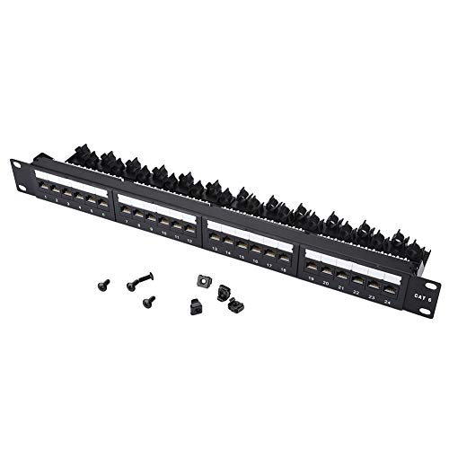 Dioche Daten-Patchpanel-Netzwerkkabelgestell ABS-Eisen-Kupfer-vergoldetes 24-Port-montierbares Daten-Patchpanel-Hochgeschwindigkeits-Cat6-Cat-6-Netzwerkkabelgestell von Dioche