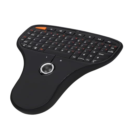 Dioche Drahtlose Tastatur und Maus Tastatur mit Trackball Kunststoff N5901 QWERTZ-Tastatur Trackball 2.4G Wireless USB Multimedia-Tastatur für TV-Computer von Dioche