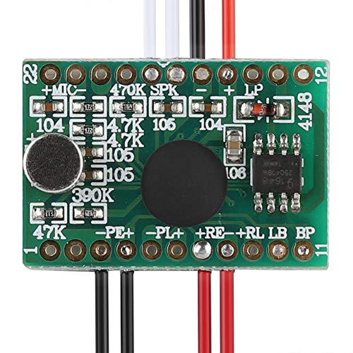 Dioche Druckknopf-Lautsprecher-Aufnahmemodul für Karten 60-Sekunden-Aufnahmewiedergabe DIY-Sprachgrußkartenmodul-Kabel Verlängert 10 cm von Dioche