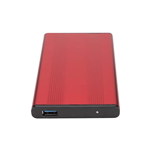 Dioche Externes Festplattengehäuse ABS Festplattengehäuse 2,5 Zoll 5 Gbps 2 TB Kapazität Antistatisches Festplattengehäuse mit USB 3.0-Schnittstelle für Windows für OS X für Vista (Rot) von Dioche