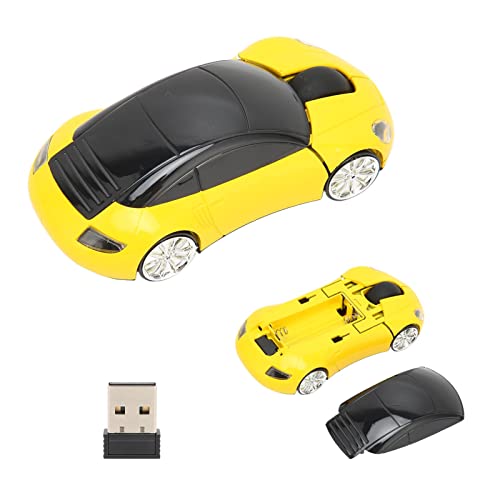 Dioche Kabellose Automaus Kabellose Automaus ABS 2,4 GHz Kabellose Automaus Plug & Play Batteriebetriebenes 3D-Sportwagen-Styling Cfor OMPuter-Maus für Windows von Dioche