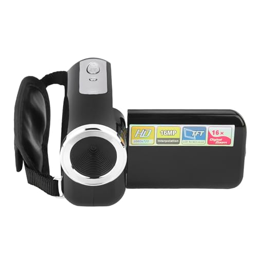 Dioche Kamera für Kinder 10 12 Camcorder Günstige Tragbare Kinder Kinder 16X HD Digital-Video-Camcorder Kamera-Camcorder mit TFT-LCD-Bildschirm Spielzeug Schwarz (Schwarz) von Dioche