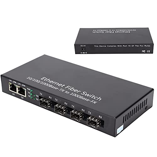 LWL-Switch Ethernet-Medienkonverter Ethernet-Medienkonverter Rj45 10 100 1000M 4 Glasfaser 2 Ports Singlemode Dual Fiber für Ieee802.3Z Ab 1000Basesxlx von Dioche