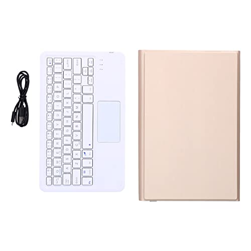 Dioche Lenovo Tab P11 Plus Tablet-Hülle mit Tastatur, Kabellose Tastatur, TPU, Kabellose Tastatur, Abnehmbar, Langlebig, Cfor OMPuter-Zubehör mit Kunstlederbezug (Gold) von Dioche