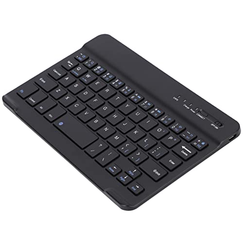 Dioche Schlanke Tastatur Bluetooth-Tastatur Schwarz Schlanke Leichte Kabellose Bluetooth-Tastatur für Android Ios Win Schwarz von Dioche