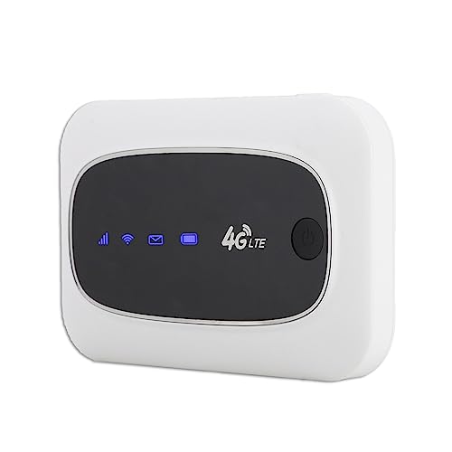 Dioche Tragbarer WLAN-WLAN-Router Abs 4G WLAN-Modem-Router Tragbarer Hotspot für Europa und Asien (schwarz) (White) von Dioche