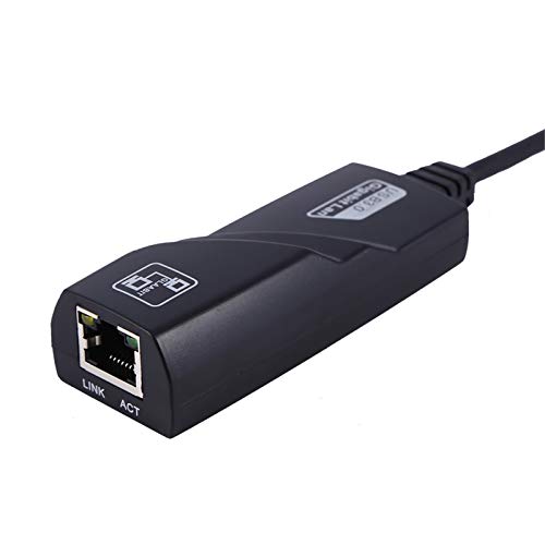 Dioche USB 3.0 auf RJ45-Adapter USB 3.0 auf RJ45-Ethernet-Netzwerkadapter Schwarz Superspeed USB 3.0 auf RJ45-Gigabit-Ethernet-Netzwerkadapter Wired LAN für MacBook von Dioche