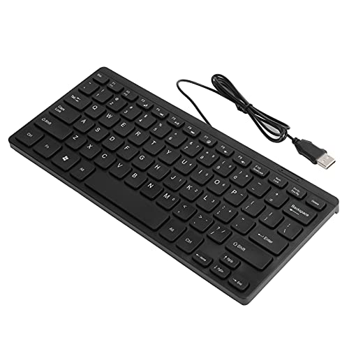 Dioche USB-Tastatur Kabelgebundene -Tastatur ABS -Tastatur USB-Kabel Wasserdicht Multimedia Kaypad Tragbares Laptop-Zubehör K1000 von Dioche